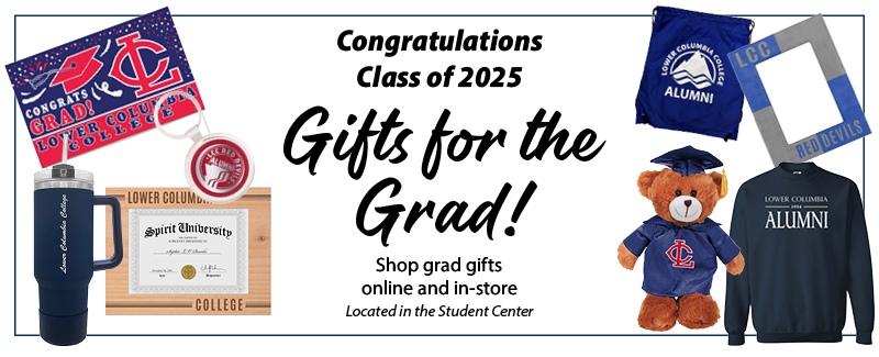Lower Columbia College Graduation Gifts available in store and online at the LCC Bookstore located in the LCC Bookstore.