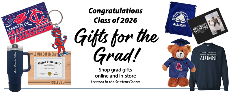 Gift for the Graduates available at the LCC bookstore located in the student center. In store and online.