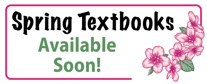 Spring textbooks available soon