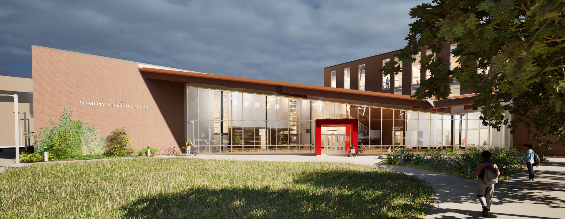Lower Columbia College Vocational Building Maint Entrance Engineering Mock-up