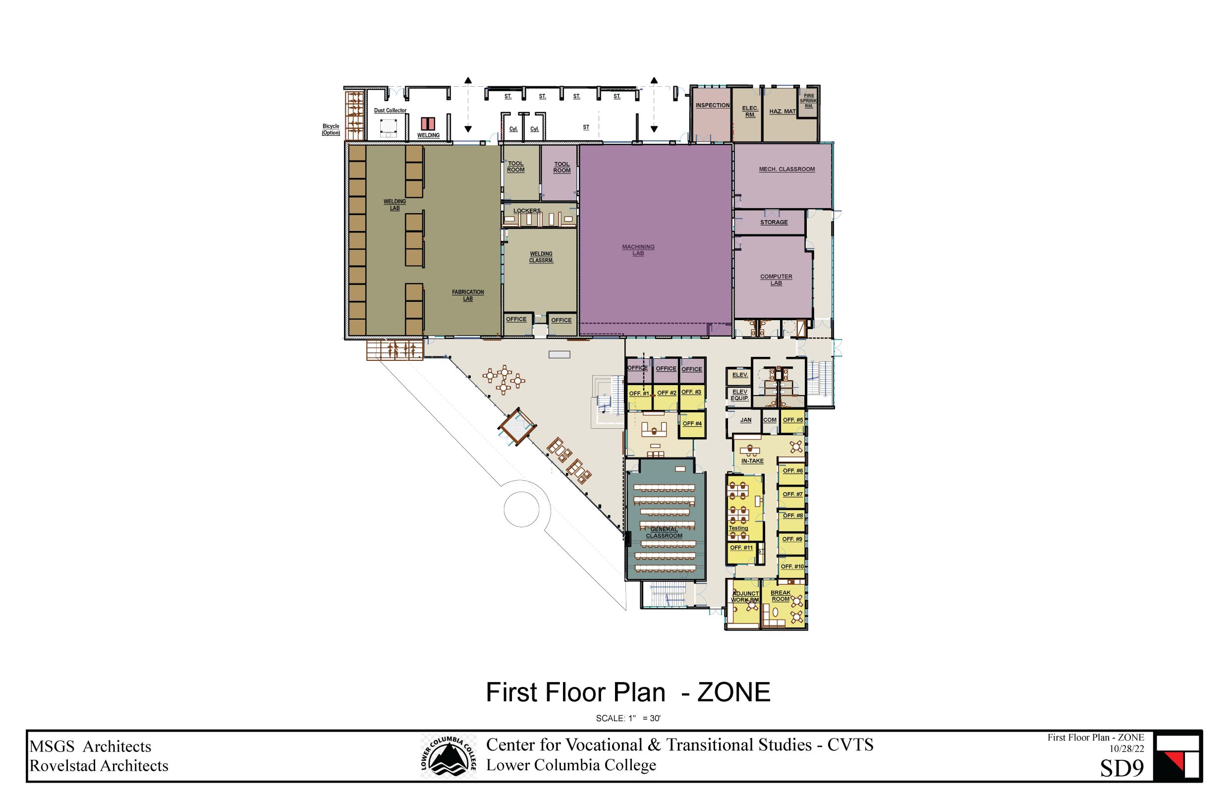 vocational building first floor floor plans