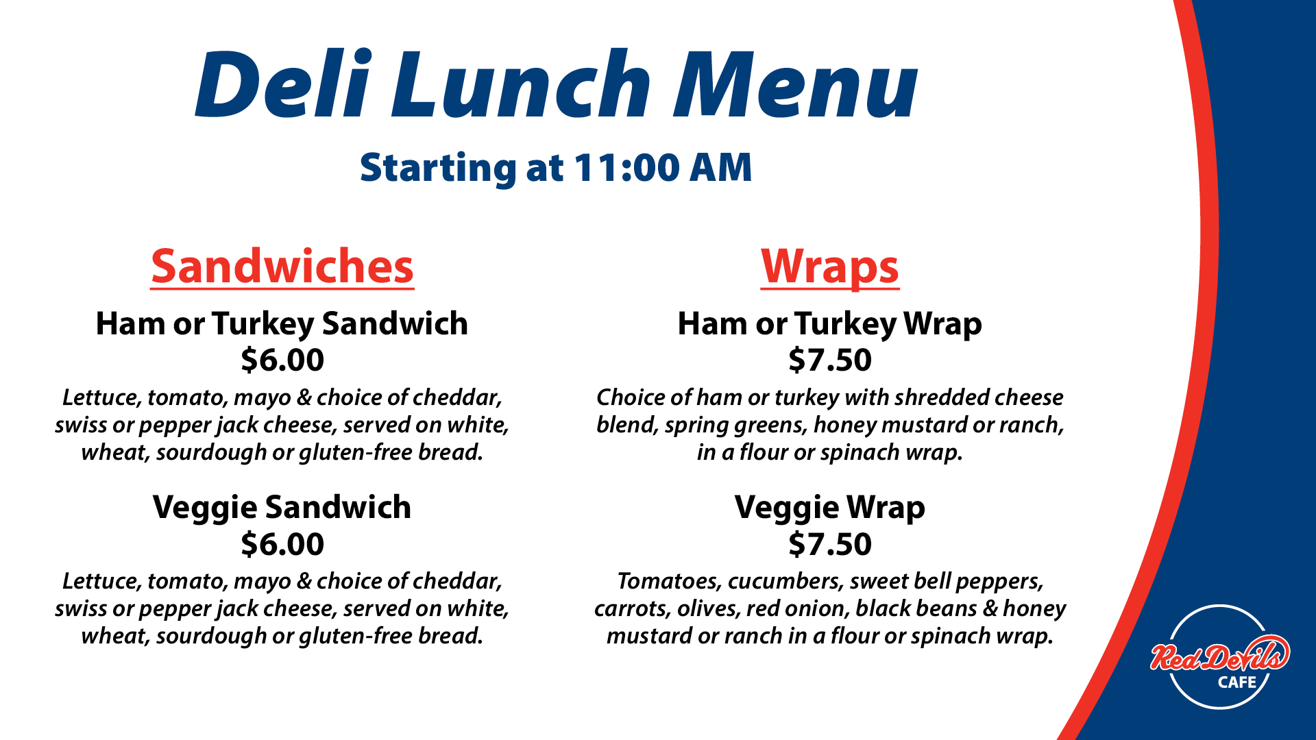 Deli Menu