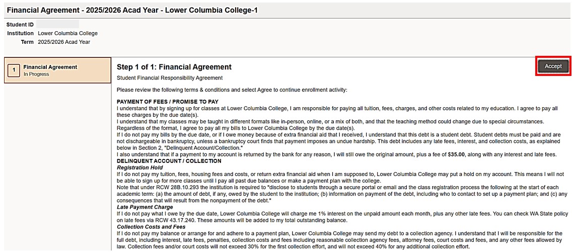 SFRA screen shot of step by step instructions in the actual document