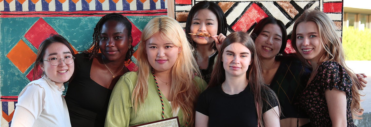 Group of female students from multicultural grad night 2023