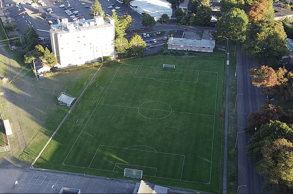 aerial view of the Longview WA Northlake Field. 
