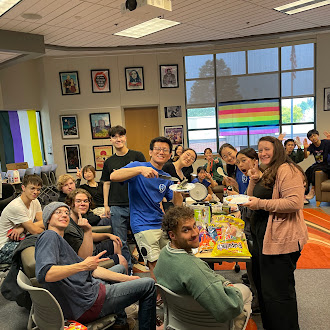 International Club on campus activity, sushi making