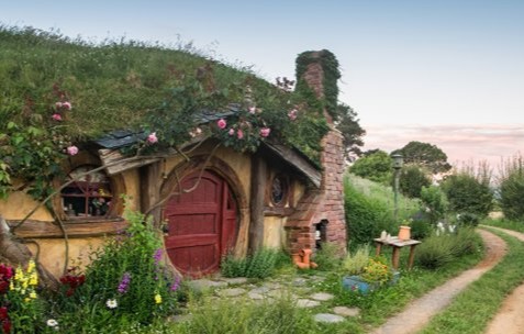 Hobbit houses in New Zealand.