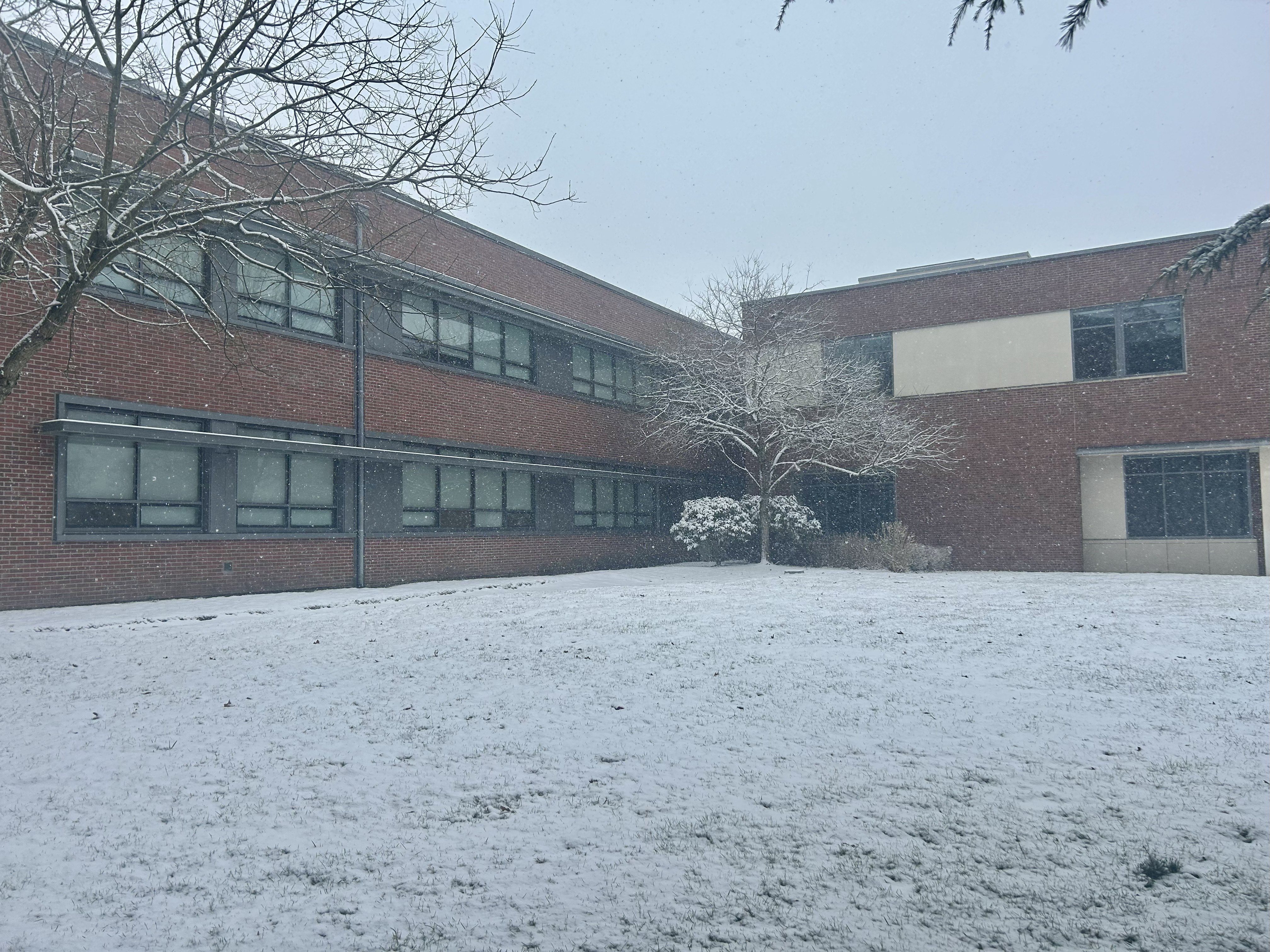 LCC campus blanketed in snow 