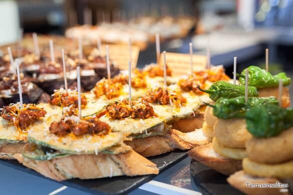 Tapas from Spain presented on a plate