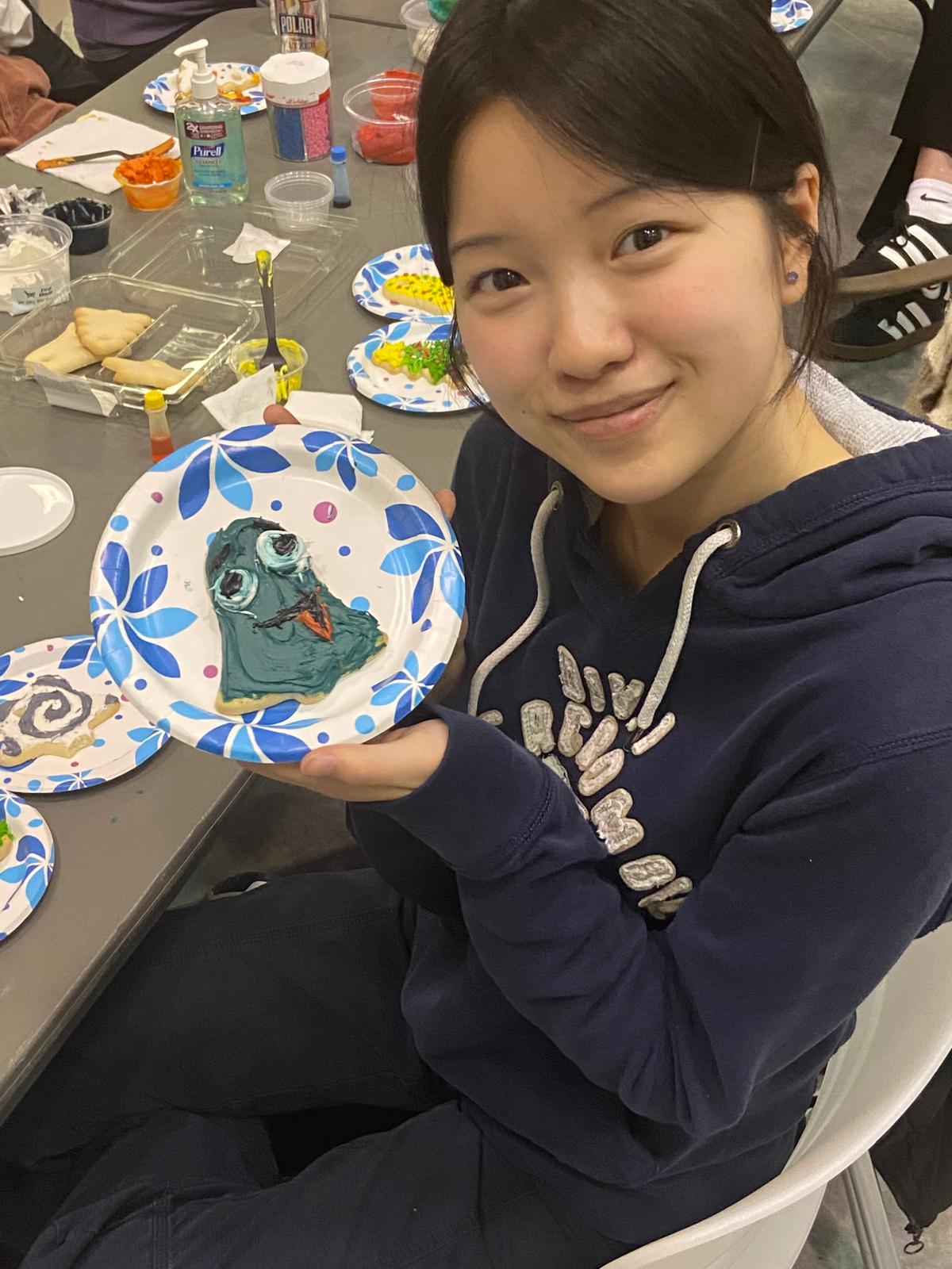 Vickey during Cookie Decorating