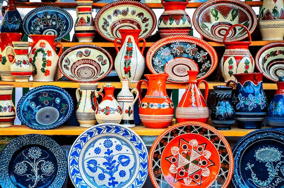 Romanian painted pottery.