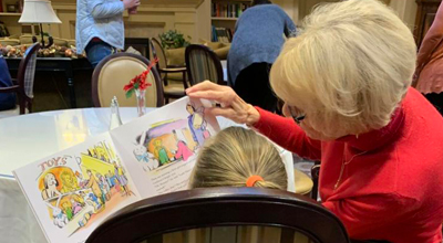 Residents at a retirement home in Longview read to over a dozen preschool students earlier this month as a way to encourage literacy even before kids can read.