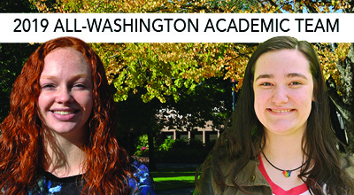 Lower Columbia College students Samantha Cohen and Jenna Lafontaine will be honored for their commitment to success in the classroom and their communities.