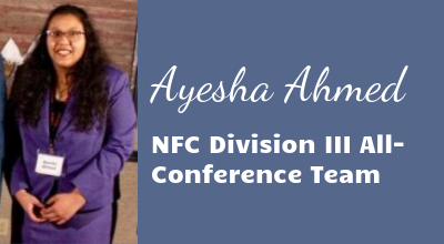 Ayesha Ahmed of Cathlamet has been named to the Northwest Forensics Conference’s (NFC) Division III All-Conference Team.
