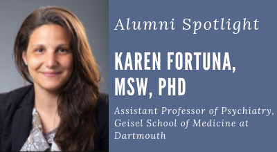 Dr. Karen Fortuna, Assistant Professor of Psychiatry, credits starting at LCC with her success in community-engaged research.