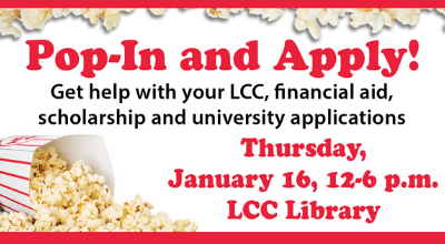 LCC advisors and university admissions counselors will host an application event to support students.