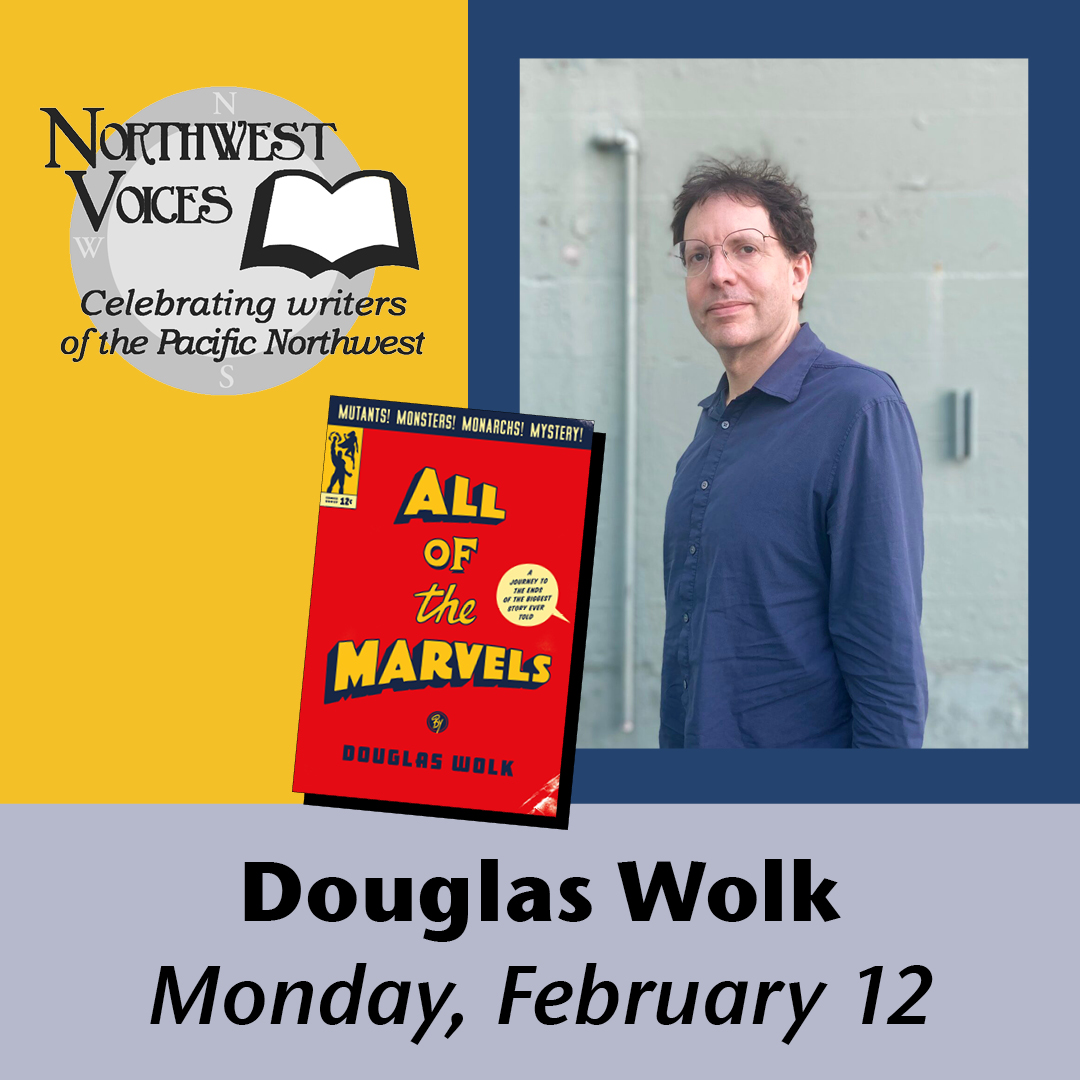 NW Voices presents author Douglas Wolk Monday, February 12. Portrait image of Douglas Wolk