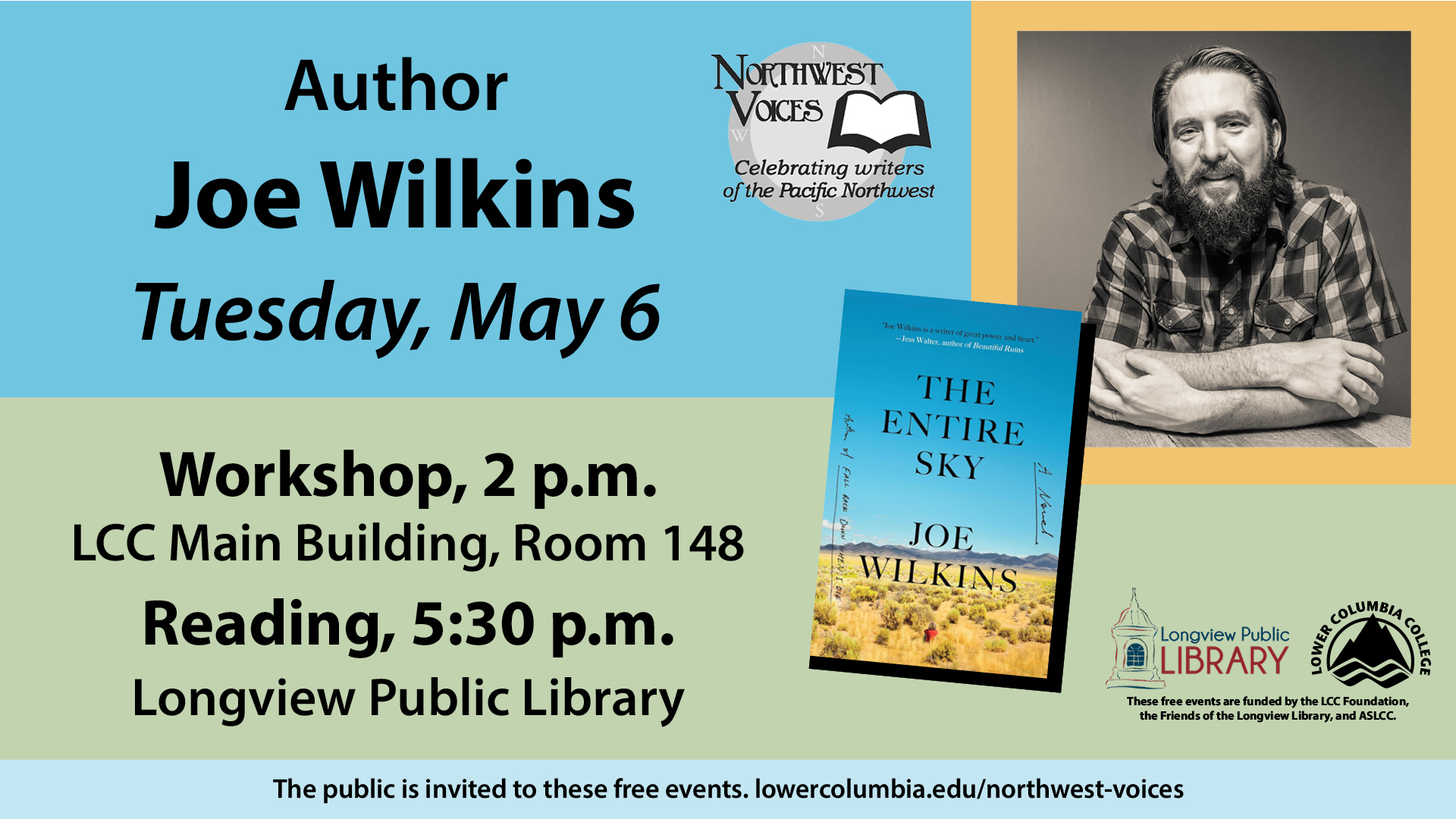 Joe Wilkins, NW Voices presentation Tuesday May 6th