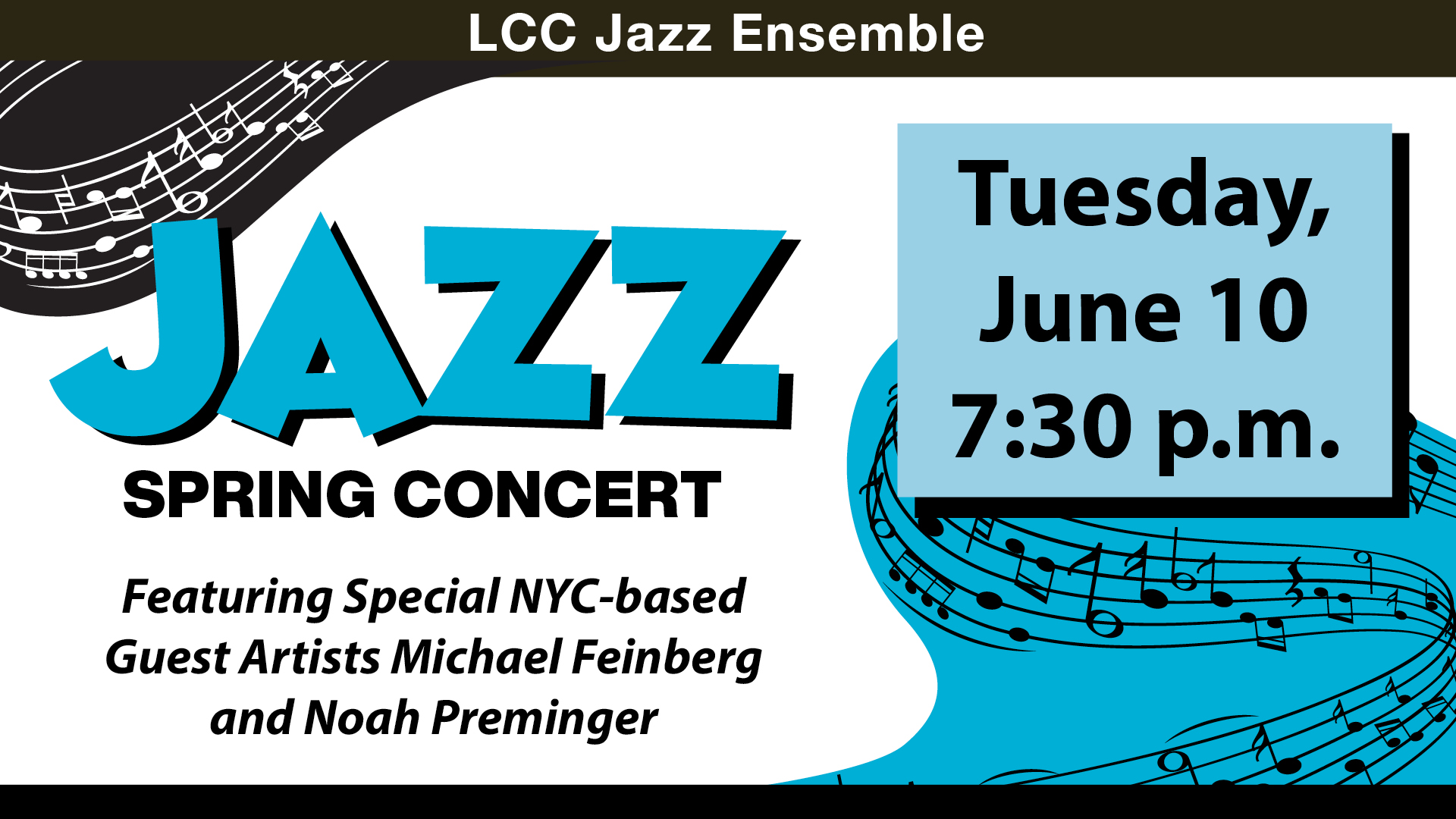 Spring 2025 Jazz concert Tuesday June 10 at 7:30pm