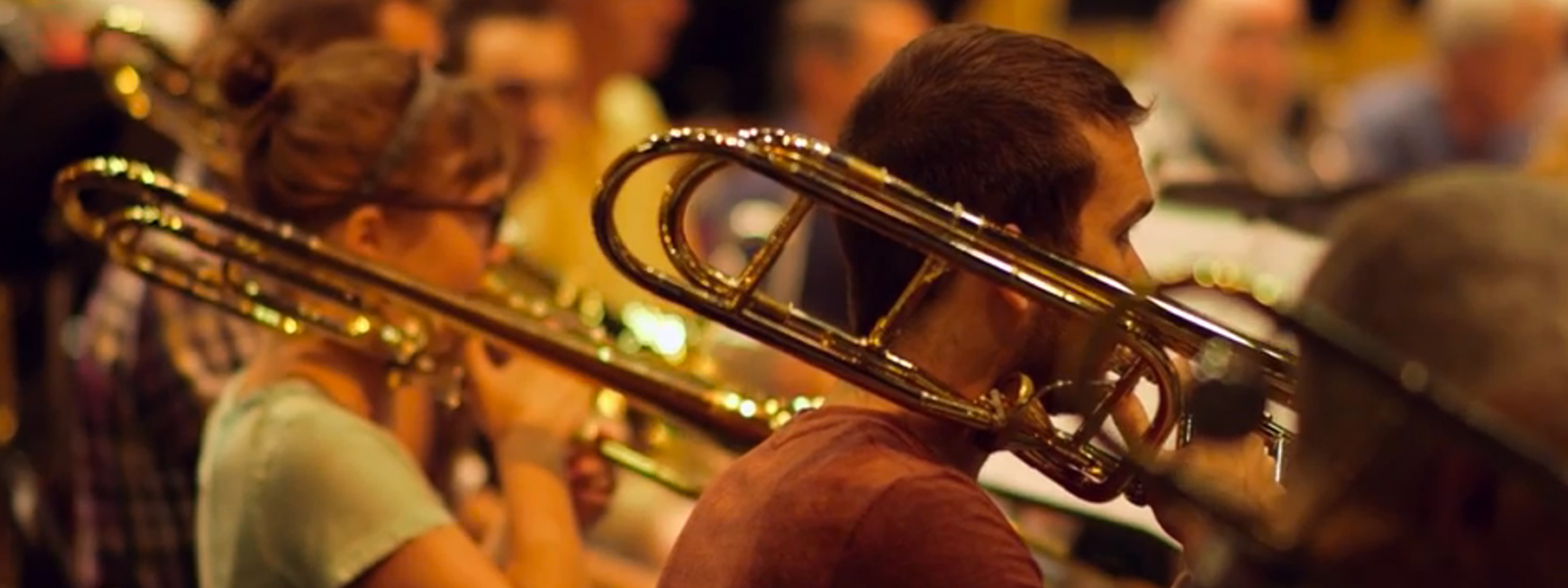 band playing wind instruments