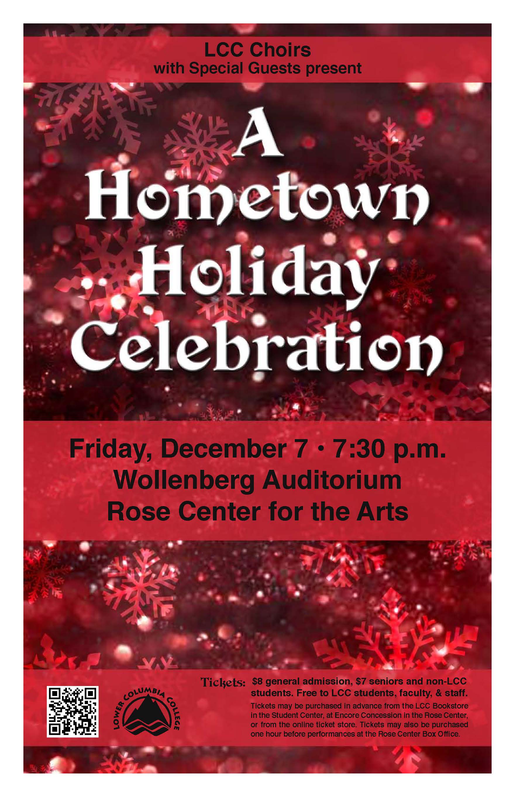 LCC Choirs Present Cathedral Classics concert poster depicting a gothic architecture building.