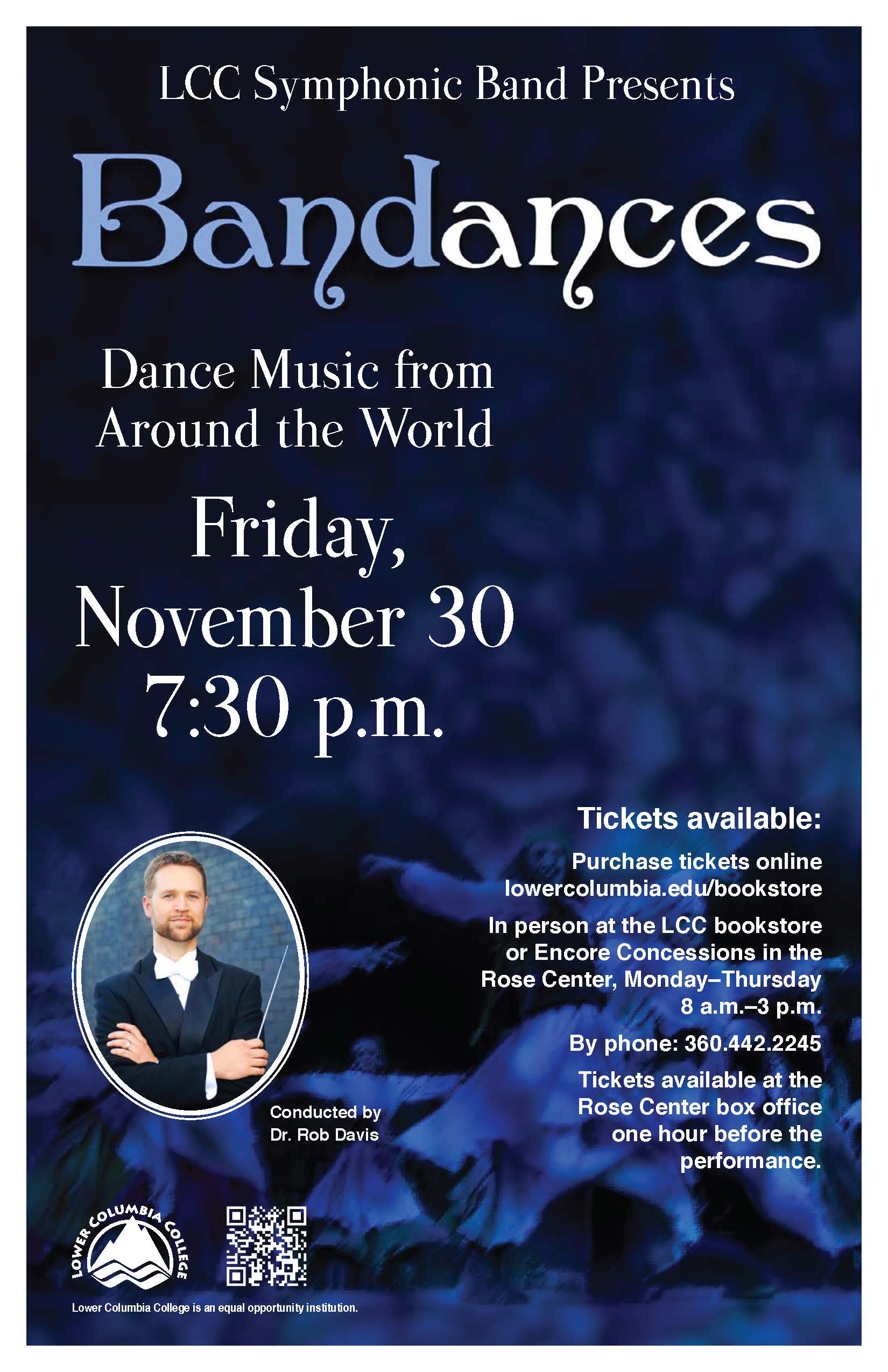 LCC Symphonic Band Presents: Bandances, Dance Music from Around the World concert poster