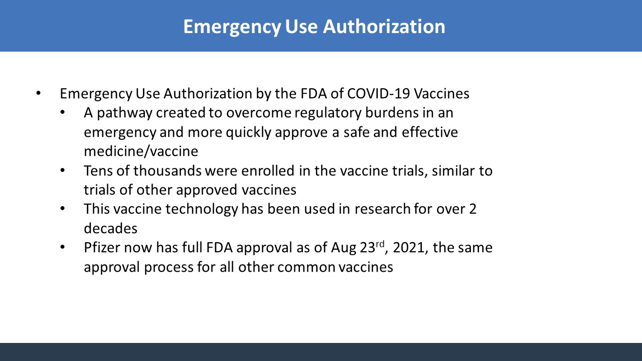 Slide 14 Covid vaccine information