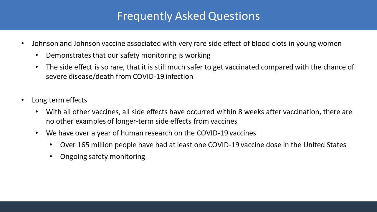 Slide 16 Covid vaccine information