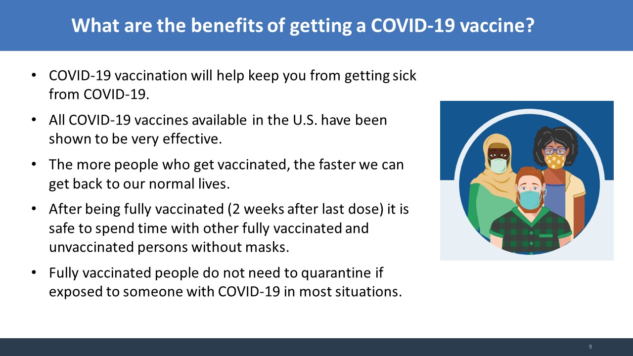 Slide 9 Covid vaccine information